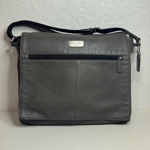 Coach Leather TSL Laptop Business Messenger Bag in Gray - Picture 1 of 15